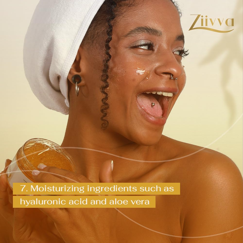 Gel exfoliant Ziivva à l'or 24 carats, gommage visage et corps, 100 % or 24 carats