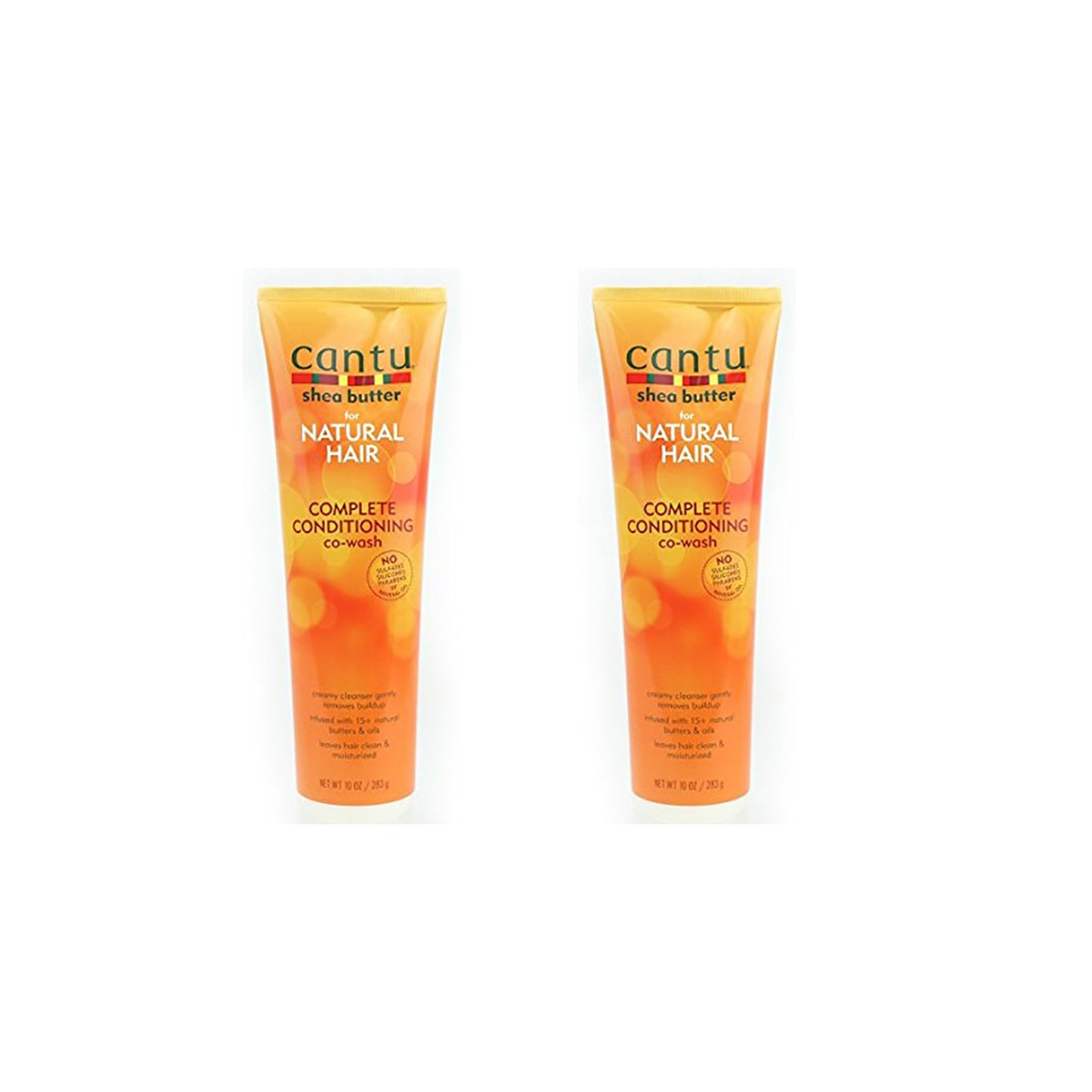 Cantu Natural Hair Complete Conditioning Co-Wash Tube 10 Ounce (295ml) (2 Pack)