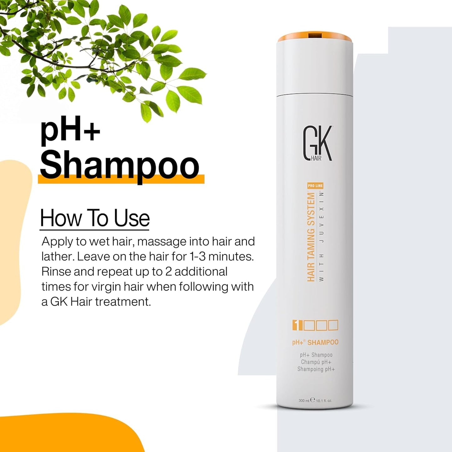 GK HAIR Global Keratin The Best Professional Hair Treatment (300ml/10.1 Fl Oz) - Deep Cleansing pH+ Pre-Treatment Clarifying Shampoo Removes Impurities