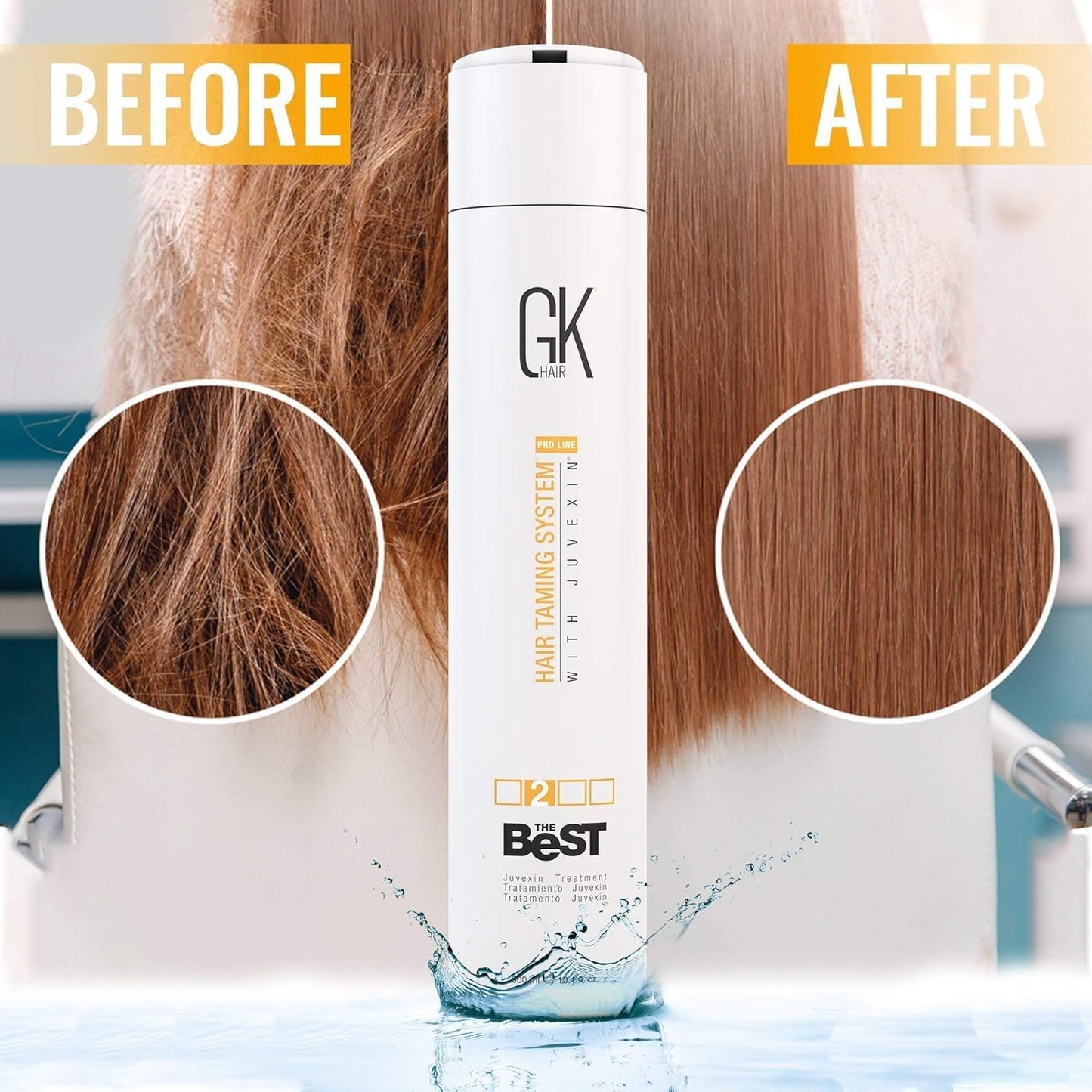 GK HAIR Global Keratin The Best Professional Hair Treatment (300ml/10.1 Fl Oz) - Deep Cleansing pH+ Pre-Treatment Clarifying Shampoo Removes Impurities