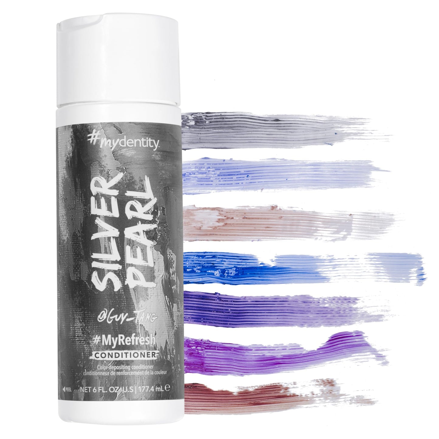 #mydentity MyRefresh Color Depositing Conditioner, Silver Pearl, 6 oz | Temporary Hair Dye | Color Lasts up to 25 washes
