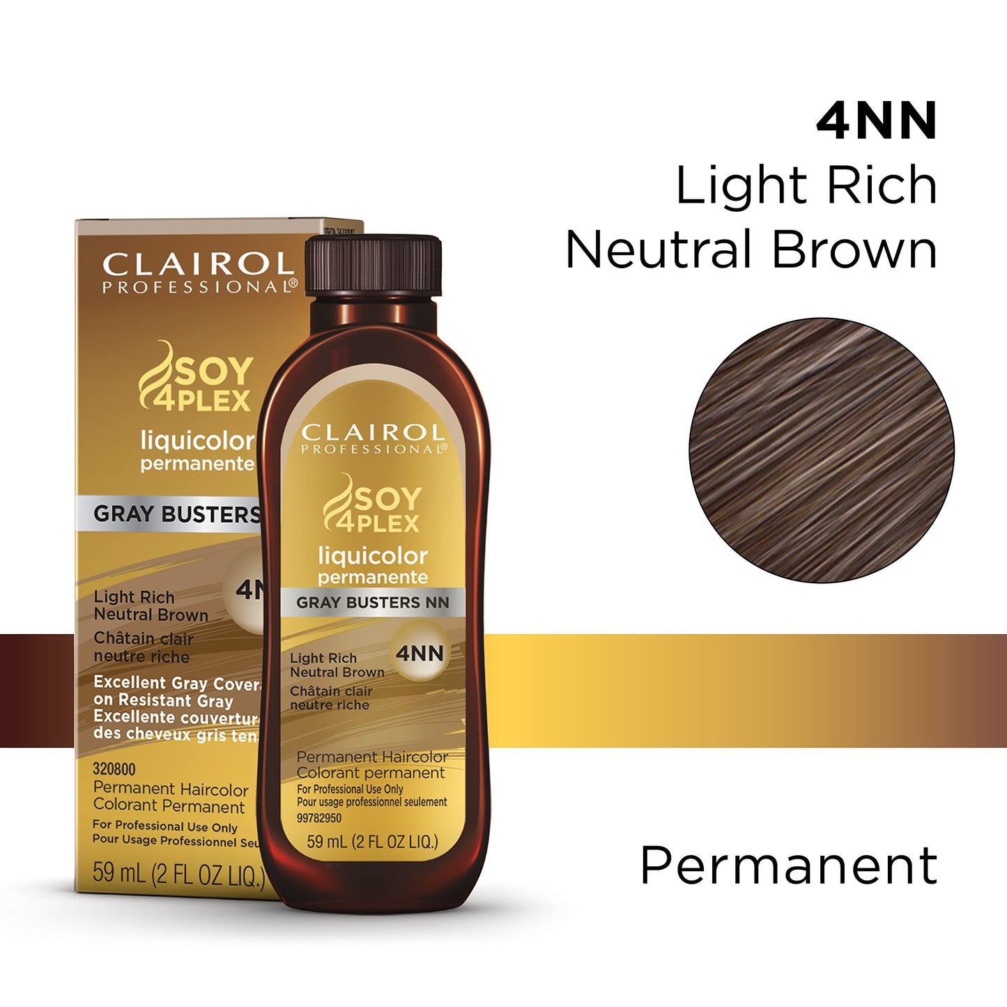 Clairol Professional Permanent Liquicolor, 4nn Rich Neutral Brown, 2 oz. - Packaging May Vary