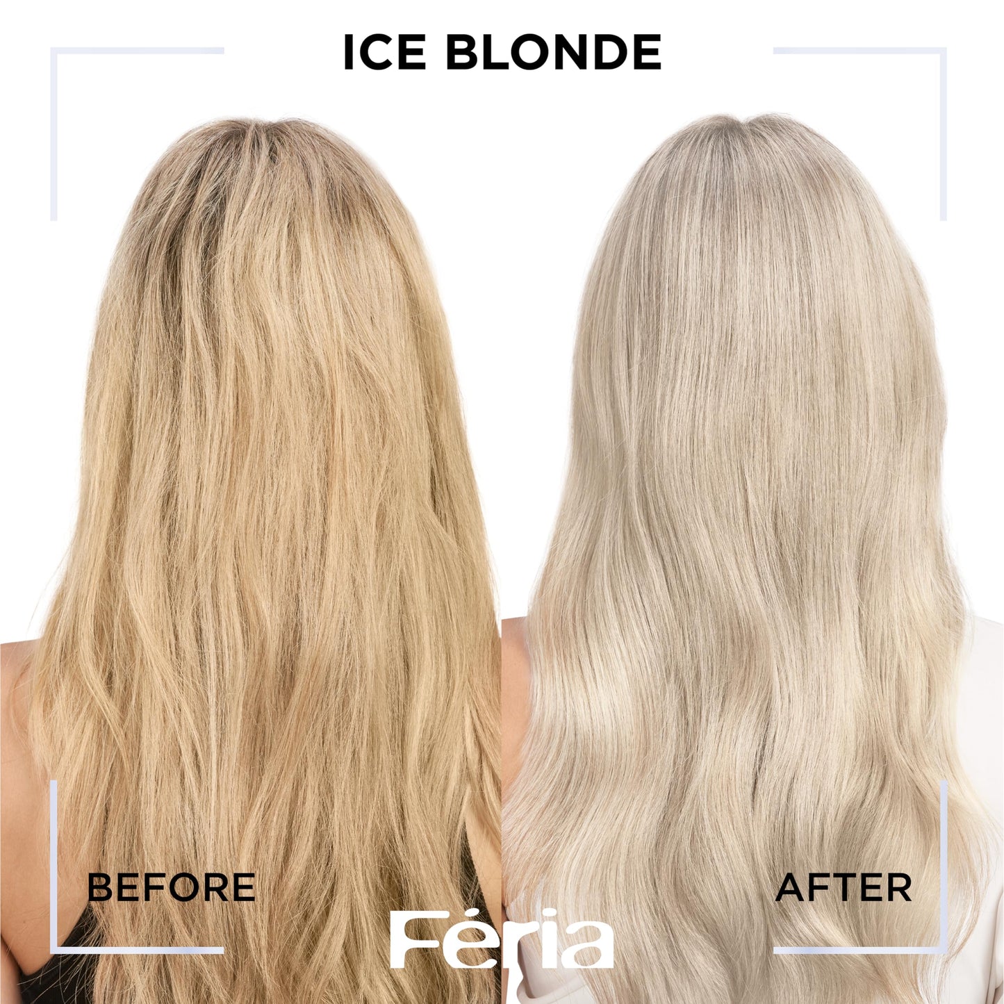 L’Oréal Paris Feria Long-Lasting Anti Brass Power Hair Toner, Ammonia Free Demi Permanent Hair Color, Ice Blonde Hair Toner, 1 Application
