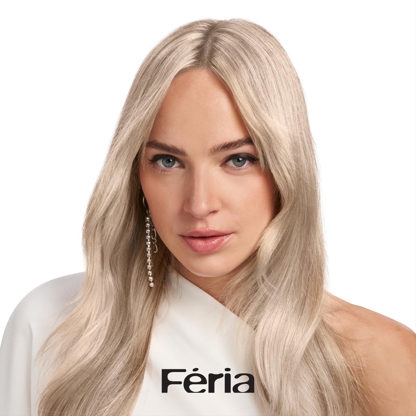 L’Oréal Paris Feria Long-Lasting Anti Brass Power Hair Toner, Ammonia Free Demi Permanent Hair Color, Ice Blonde Hair Toner, 1 Application